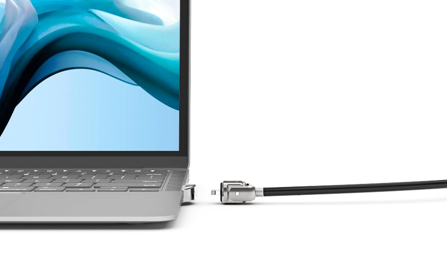 MacBook Air ledge with keyed lock